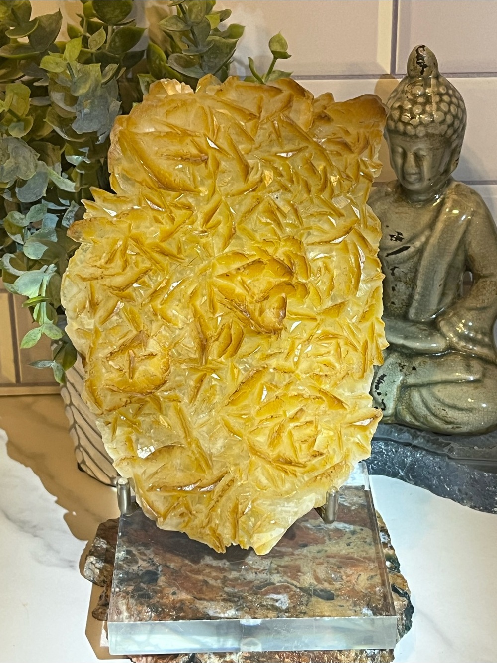 STUNNING Large Golden Rose Calcite